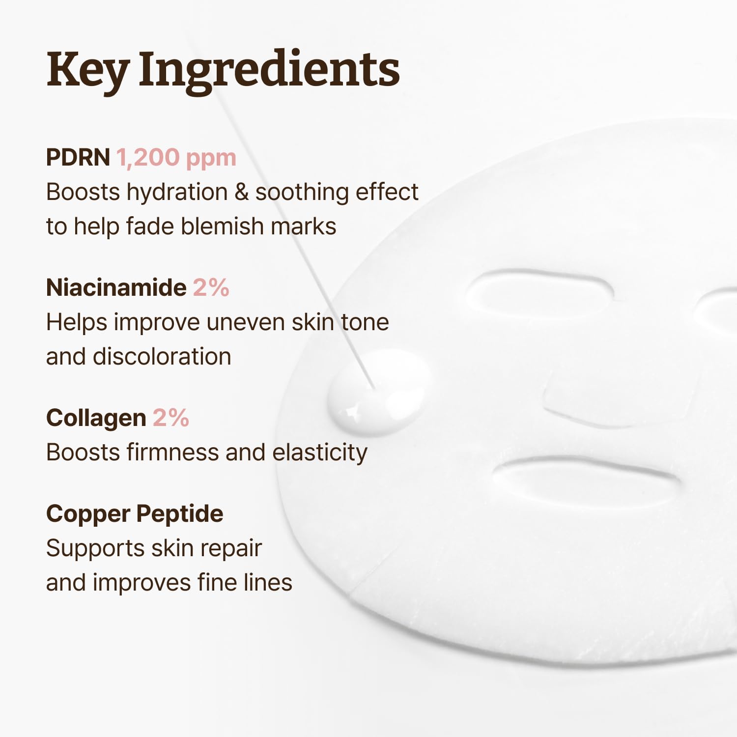 Dr.Reju-All Advanced PDRN Rejuvenating Mask - Face & Neck Korean Sheet Mask with 1,200 ppm PDRN, Collagen & Copper Peptides - Hydrating & Soothing, Skin Repair (1.2 Fl Oz x 4EA)